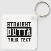 「テキストおもしろいをストレートで出力」 キーホルダー (裏面)