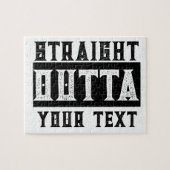 「テキストおもしろいをストレートで出力」 ジグソーパズル (横)