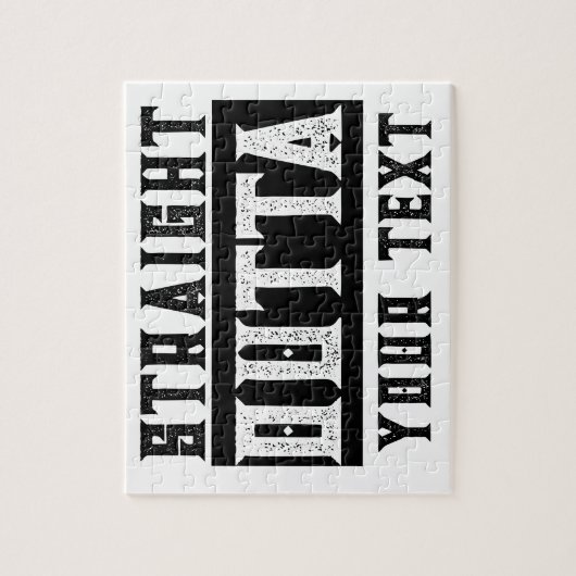 「テキストおもしろいをストレートで出力」 ジグソーパズル (縦)