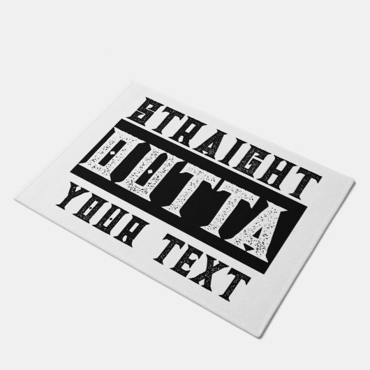 「テキストおもしろいをストレートで出力」 ドアマット (アングル)