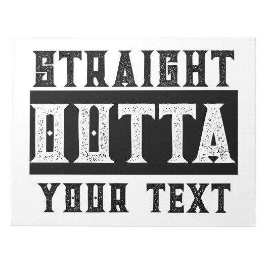 「テキストおもしろいをストレートで出力」 ノートパッド (正面)