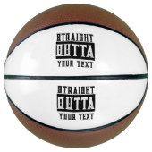 「テキストおもしろいをストレートで出力」 バスケットボール (正面)