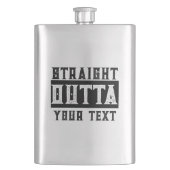 「テキストおもしろいをストレートで出力」 フラスク (正面)