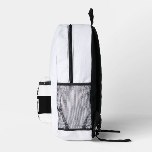 「テキストおもしろいをストレートで出力」 プリントバックパック (右)