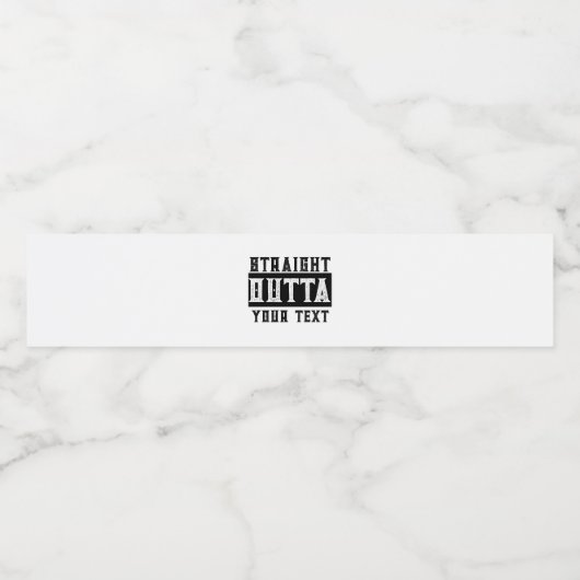 「テキストおもしろいをストレートで出力」 ペットボトルラベル (シングルラベル)