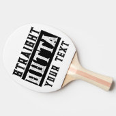 「テキストおもしろいをストレートで出力」 卓球ラケット (横)