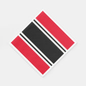 テキストおもしろい白黒ストライプレースの赤 スタンダードランチョンナプキン (角)