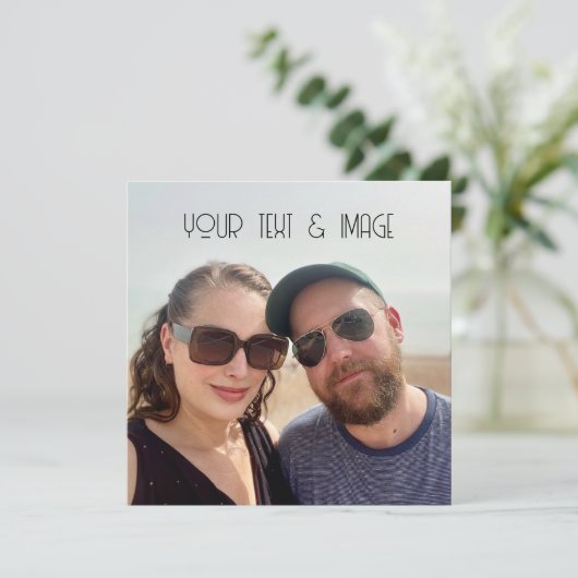 テキストであなただけのオリジナルフォトカードを作成 招待状 (スタンド正面)