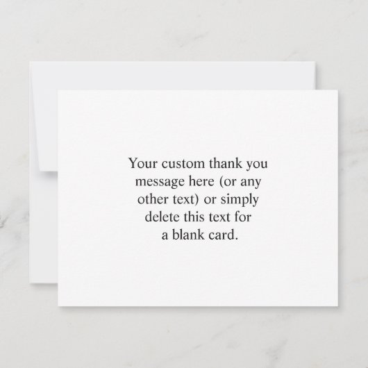 テキストとアップロードされたロゴ | 編集可能な黒と白 サンキューカード (裏面)