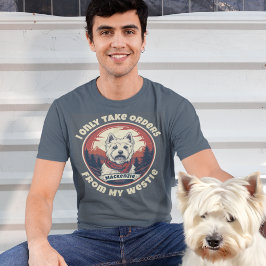 テキストとウェスティーの名前の追加 Tシャツ