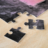 テキストとバカラフルックアグラデーションウト ジグソーパズル (側面)