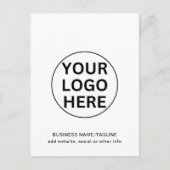 テキストとロゴを追加するPromotional Black & White ポストカード (正面)