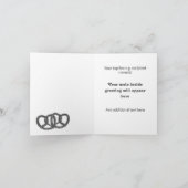 テキストと一緒になったプレッツェル - パン テーマが簡単 サンキューカード (内部)