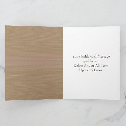 テキストと写真のグリーティパーソナライズされたングカード カード (内部)