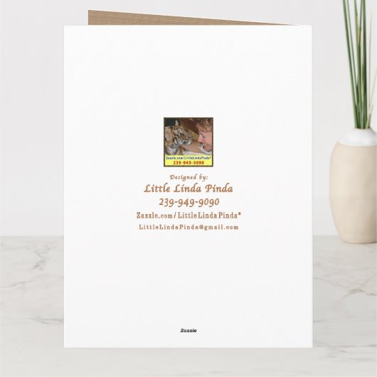 テキストと写真のグリーティパーソナライズされたングカード カード (裏面)