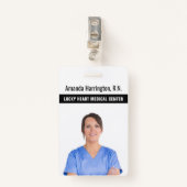 テキストと写真のバッジ バッジ (正面クリップ)