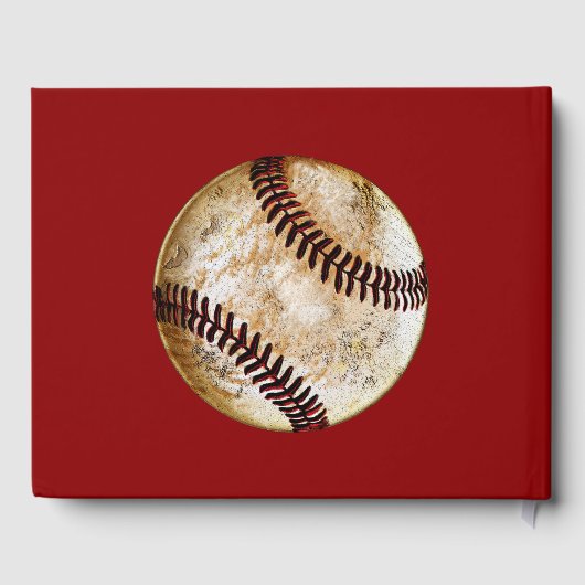 テキストと色を使った野球のゲストブック ゲストブック (裏面)