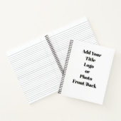 テキストのカスタマイズ可能なスパイラルノートブックの追加 ノートブック (内部)