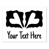 テキストのカスタムハート ラバースタンプ (インプリント)