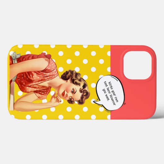 テキストのカラフルヴィンテージを黄色に追加ガーリーする Case-Mate iPhoneケース (裏面 (横))