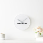 テキストのタイムピースを作成するティックトラックWall Art ラウンド壁時計 (ホーム)