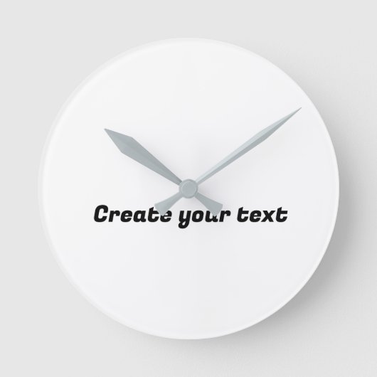 テキストのタイムピースを作成するティックトラックWall Art ラウンド壁時計 (正面)
