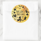 テキストのハロウィンパーソナライズされたー ラウンドシール (バッグ)