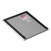 テキストの保Calm Crossbonesスカルを黒にする ノートパッド (アングル)