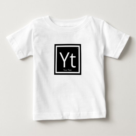 テキストの定期パーソナライズされた表要素 ベビーTシャツ (正面)