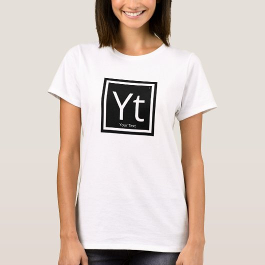 テキストの定期パーソナライズされた表要素 Tシャツ (正面)
