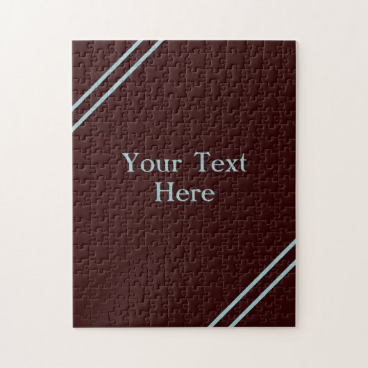 テキストの懸命青の難色を選無地の択 ジグソーパズル (縦)