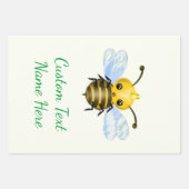 テキストの折り返し紙シートとクイーンビー ラッピングペーパーシート (正面)