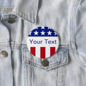テキストの星とストライプのボタン 缶バッジ (インサイチュ)