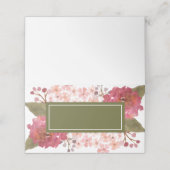 テキストの紫色の水色フローラの追加 プレイスカード (外部開封)