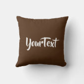 テキストの茶色のエレガントテンプレートをモダン追加 クッション (裏面)