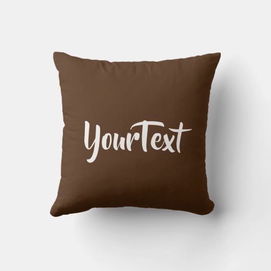 テキストの茶色のエレガントテンプレートをモダン追加 クッション (裏面)