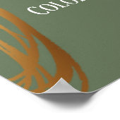 テキストの落書き金ゴールド楕円を追加する ポスター (角)