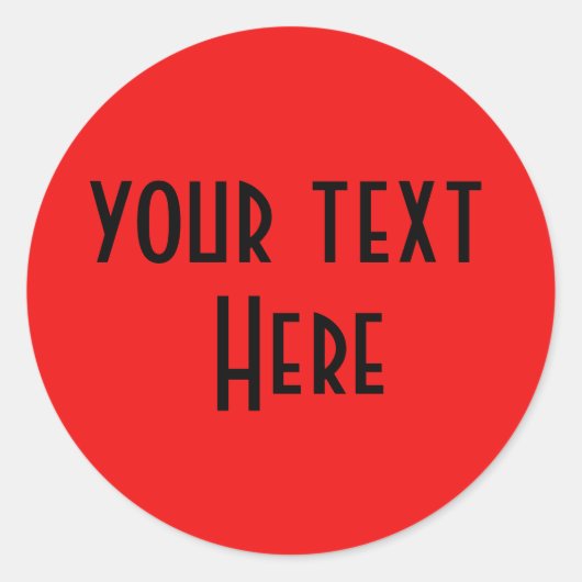 テキストの赤いシール ラウンドシール (正面)