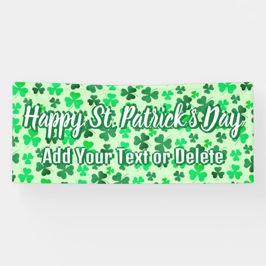 テキストの追加アイルランドパーティーセントパトリックの日 横断幕 (横)
