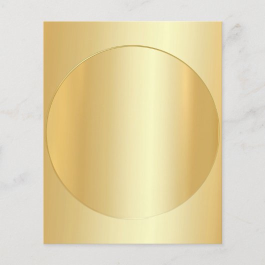 テキストの追加カスタムテンプレートフェイク金ゴールド チラシ (正面)