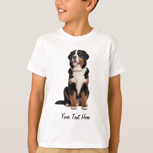 テキストの追加カスタムBernese Mountain Dog Tシャツ (正面)