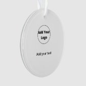 テキストの追加シンプルミニマルカスタムロゴの追加 オーナメント (正面)