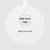 テキストの追加シンプルミニマルカスタムロゴの追加 オーナメント (正面)