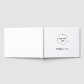 テキストの追加シンプルミニマルカスタムロゴの追加 ゲストブック (全面)