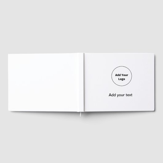 テキストの追加シンプルミニマルカスタムロゴの追加 ゲストブック (全面)