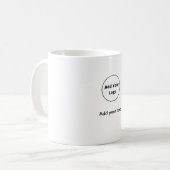 テキストの追加シンプルミニマルカスタムロゴの追加 コーヒーマグカップ (正面左)