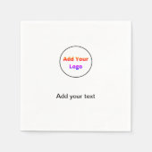 テキストの追加シンプルミニマルカスタムロゴの追加 スタンダードカクテルナプキン (正面)