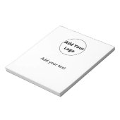 テキストの追加シンプルミニマルカスタムロゴの追加 ノートパッド (回転)