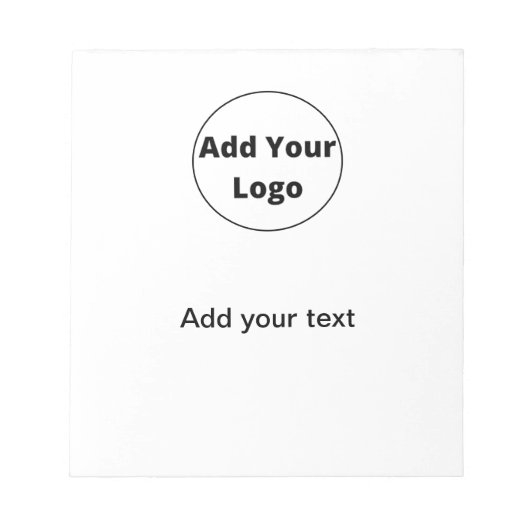 テキストの追加シンプルミニマルカスタムロゴの追加 ノートパッド (正面)