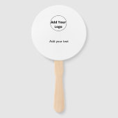 テキストの追加シンプルミニマルカスタムロゴの追加 ハンドファン (裏面)